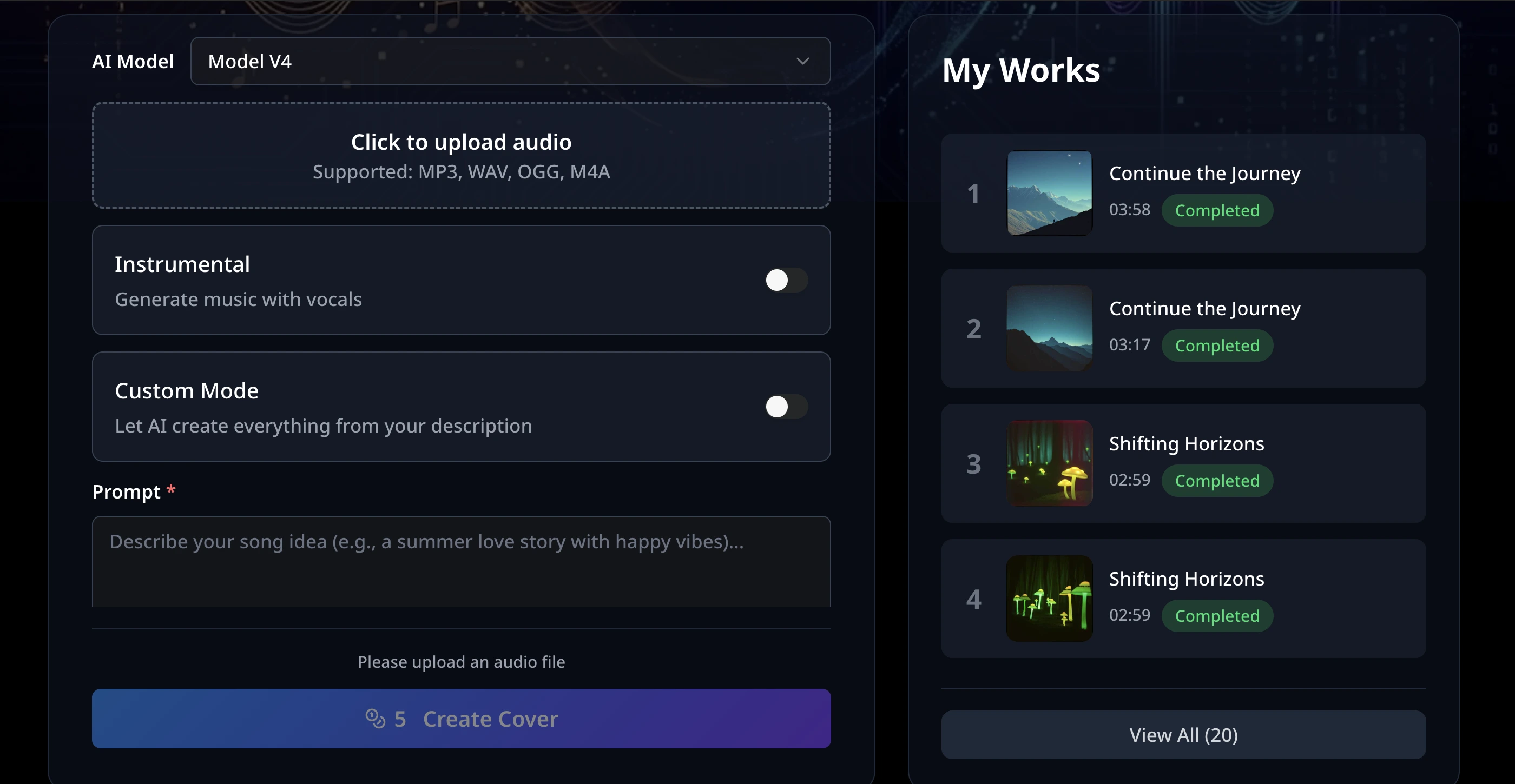AI Song Cover Generator - Transform Songs with AI Vocals