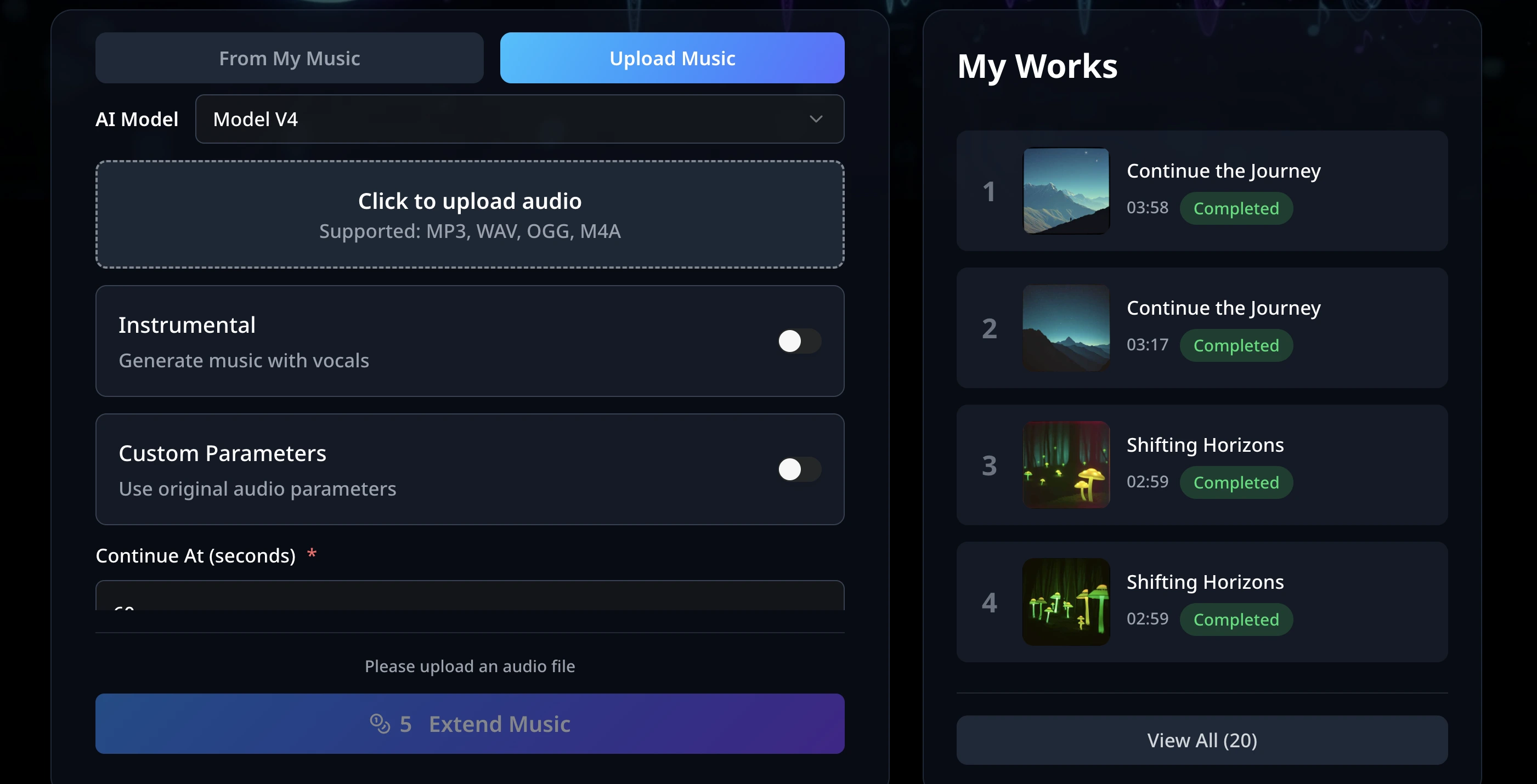 Upload Files for Instant Extension